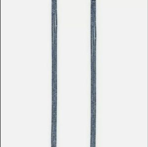 Jet/ Blue Long Drama Linear Earrings, Thalia Sodi,